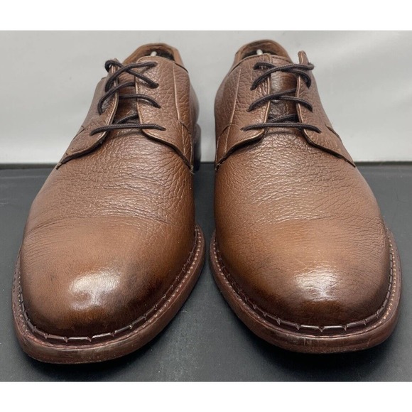 FRANCO CUADRA Chestnut Brown Derby Shoes Genuine Deer Leather Fast Ship Mens 9 - Picture 2 of 12